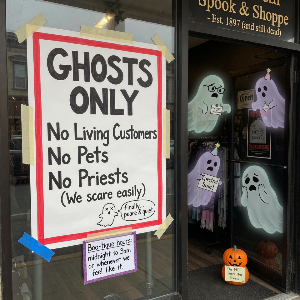 Ghosts Only badge illustration